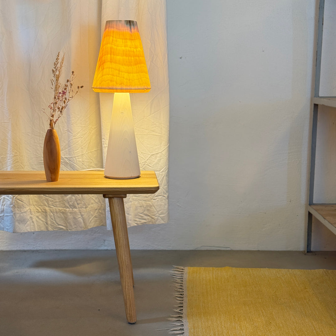 Tischlampe TLP-P groß, Unikat aus Holz