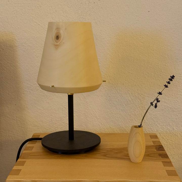 Design-Tischlampe aus Holz, TLP Mini Unikat #11