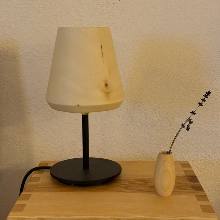 Design-Tischlampe aus Holz, TLP Mini Unikat #11