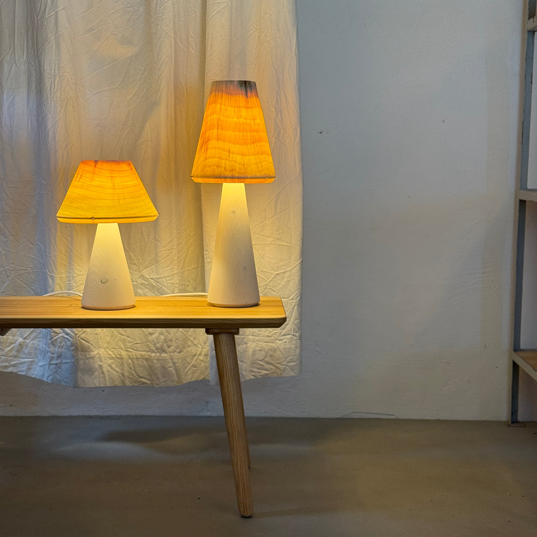 Tischlampe TLP-P klein, Unikat aus Holz