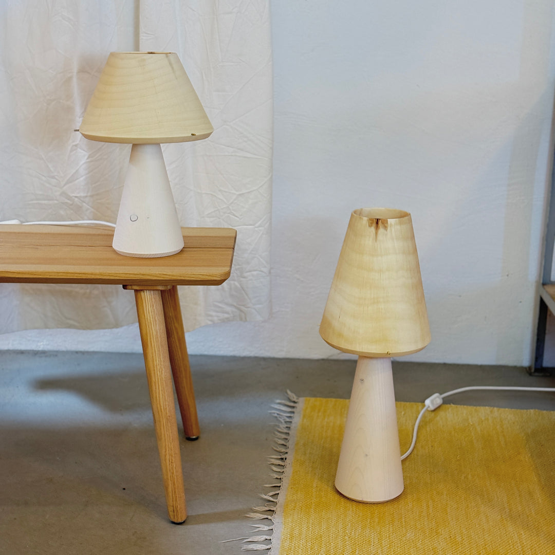 Tischlampe TLP-P groß, Unikat aus Holz