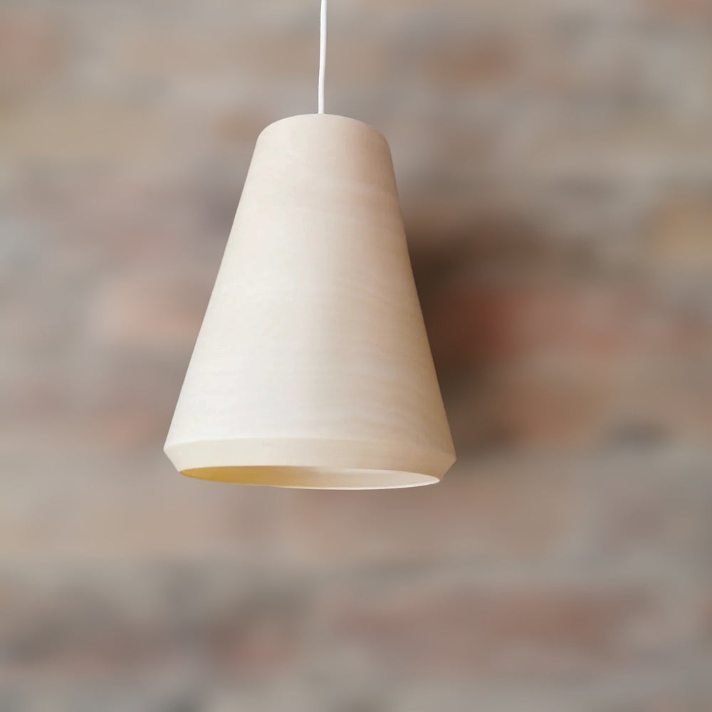 Helle Pappelholz Lampe gedrechselt