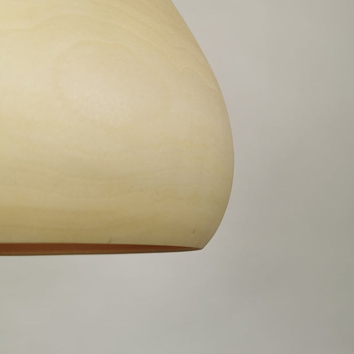 Detail einer Glockenförmigen Holzlampe