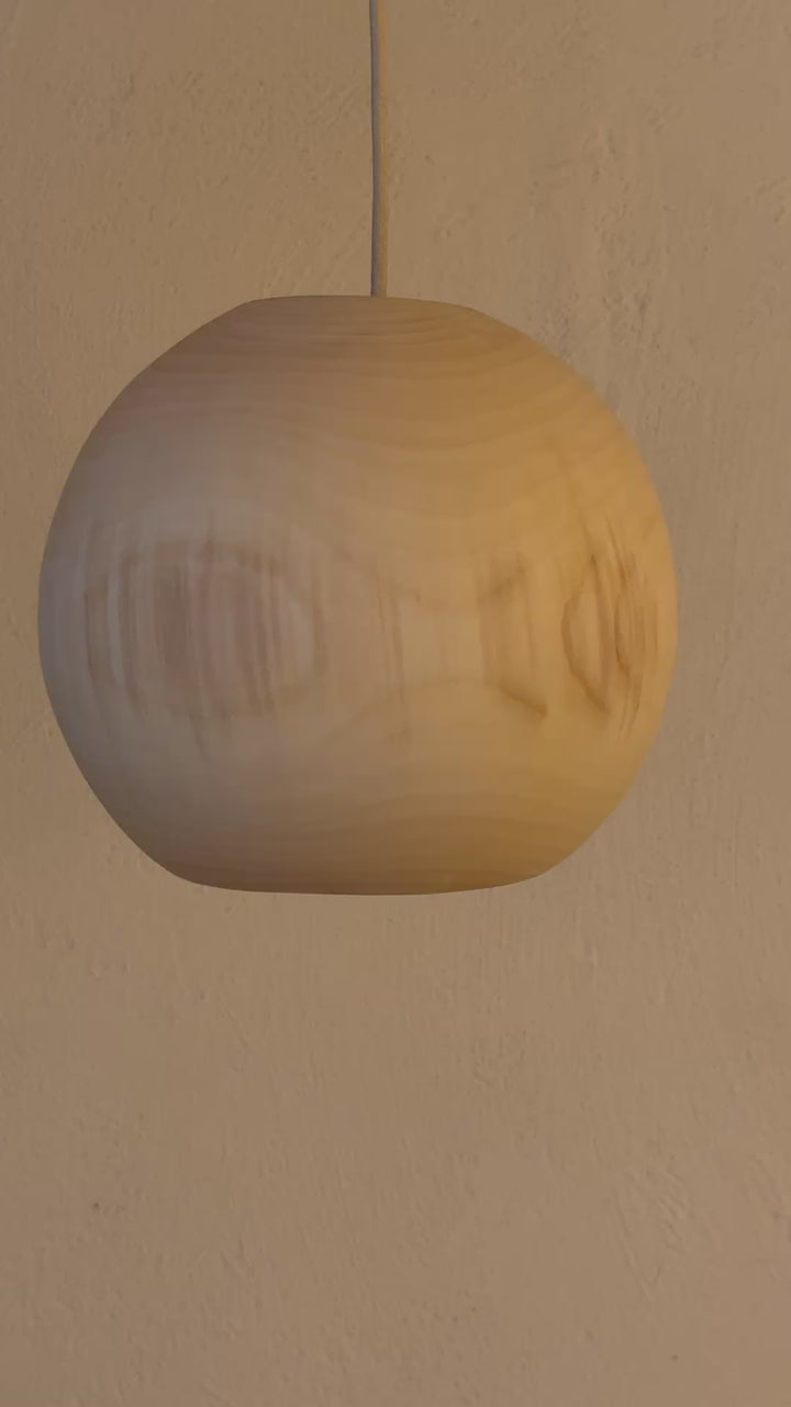 Hängelampe KUP-U2- 28/25 aus Holz