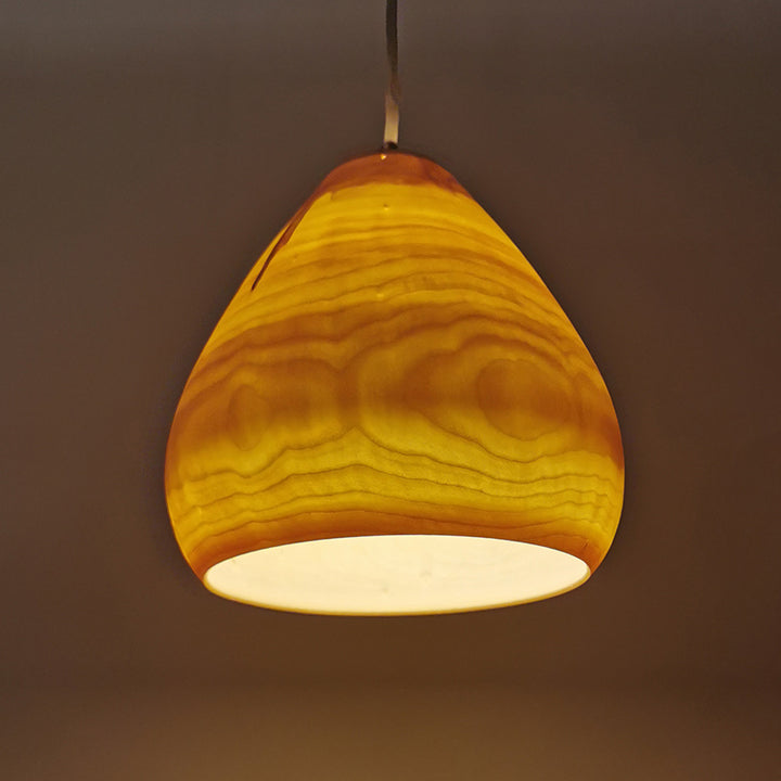 Holzlampe gedrechselt aus Pappelholz durchscheinend leuchtend